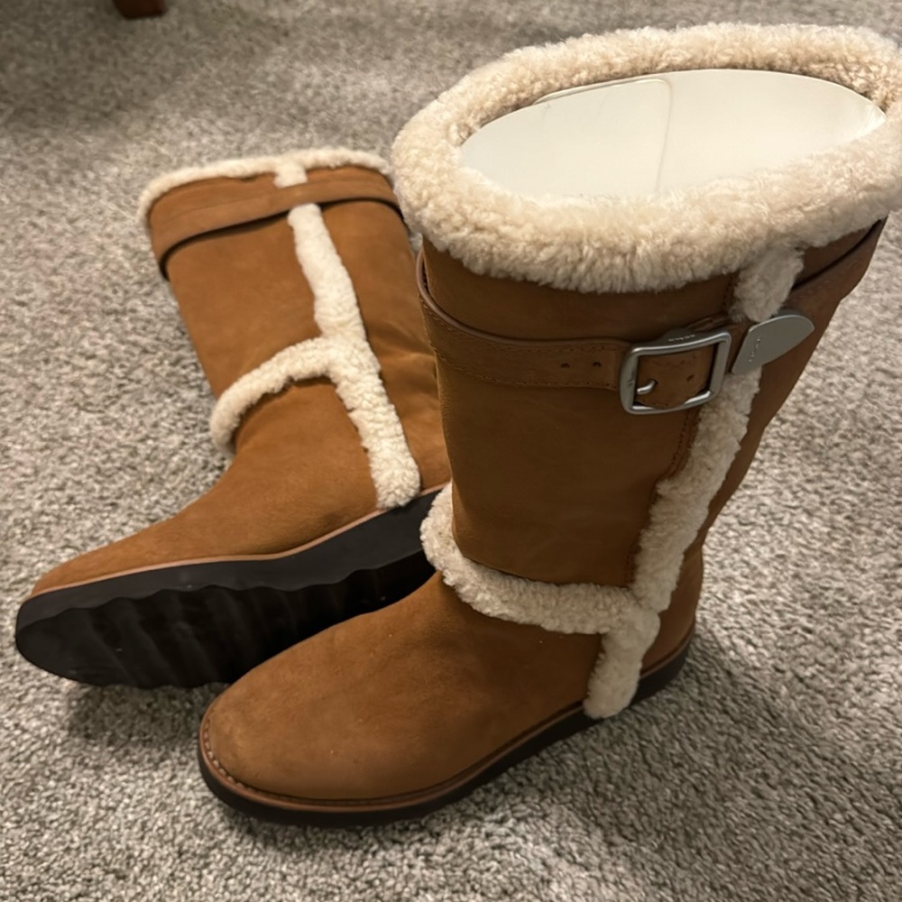 Coach Fleece Lined Boots - Picture 1 of 5